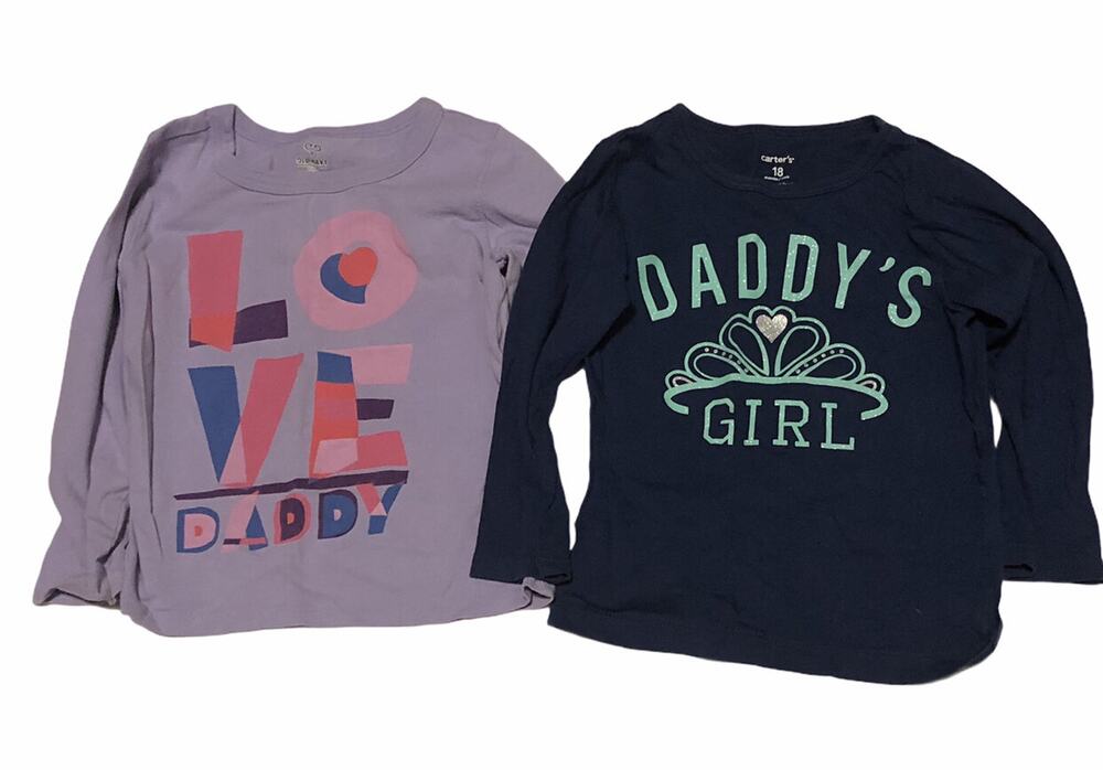 Old Navy And Carter's Purple Navy Daddy Shirts size 18m